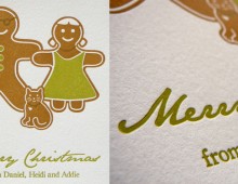 Gingerbread Family Christmas Card